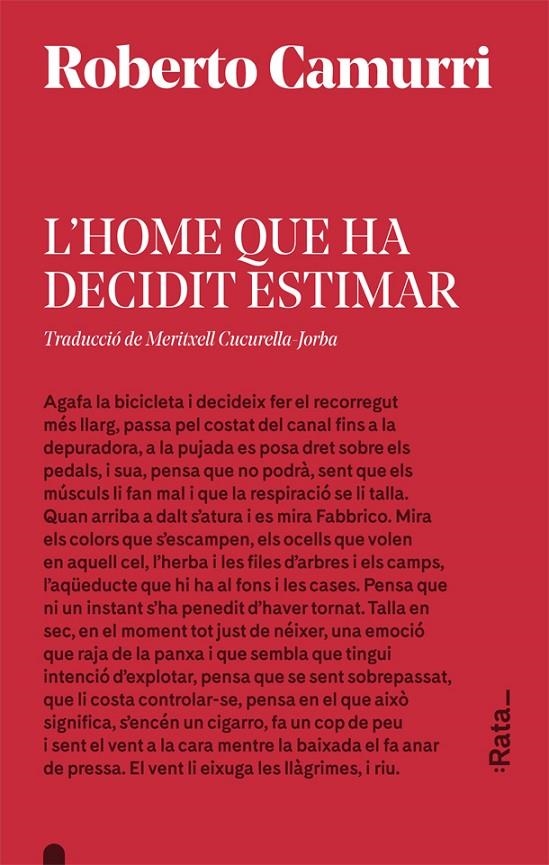 L'home que ha decidit estimar | 9788416738533 | Camurri, Roberto