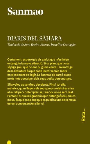 Diaris del Sàhara | 9788494489167 | Sanmao