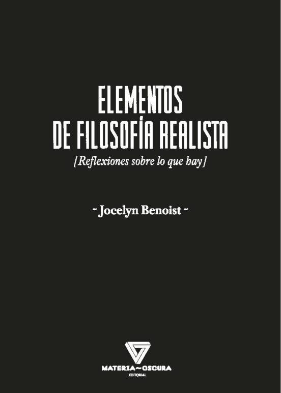 ELEMENTOS DE FILOSOFÍA  REALISTA | 9788412377583 | Benois, Jocelyn