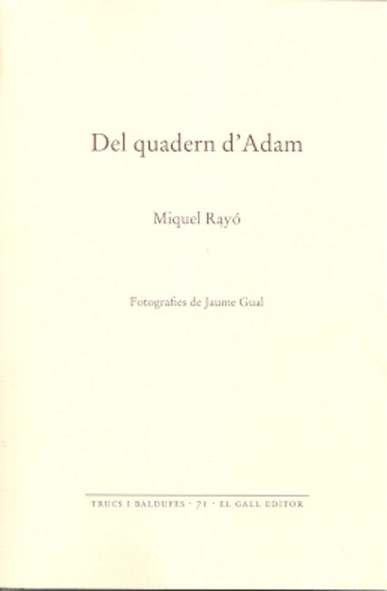 Del quadern d'Adam | 9788419321145 | Rayó, Miquel