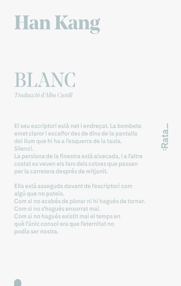 Blanc | 9788416738502 | Han Kang